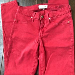 Red Henry & Belle Super Skinny Ankle Jeans